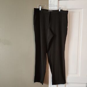 Avenue Brown Dress Pants Straight-Leg Formal